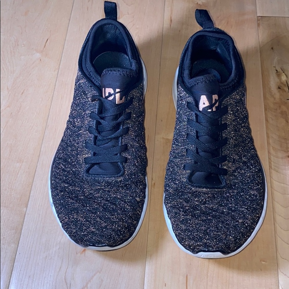 APL black with rose gold flakes